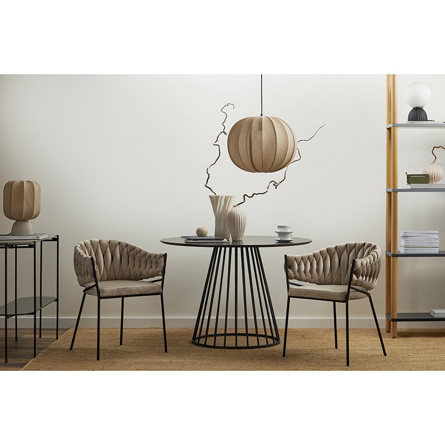 Лампа настольная texture rib, 27х39 см, бежевая фото 2