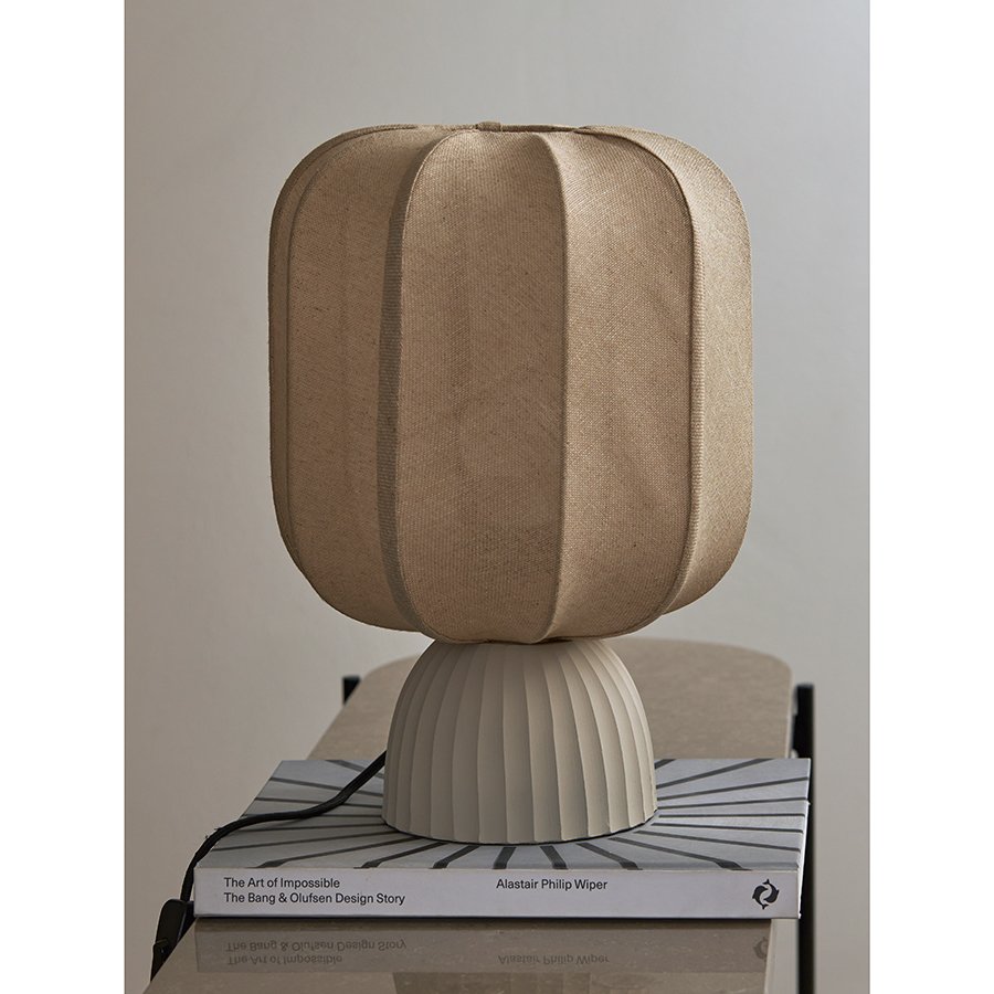 Лампа настольная texture rib, 27х39 см, бежевая фото 3