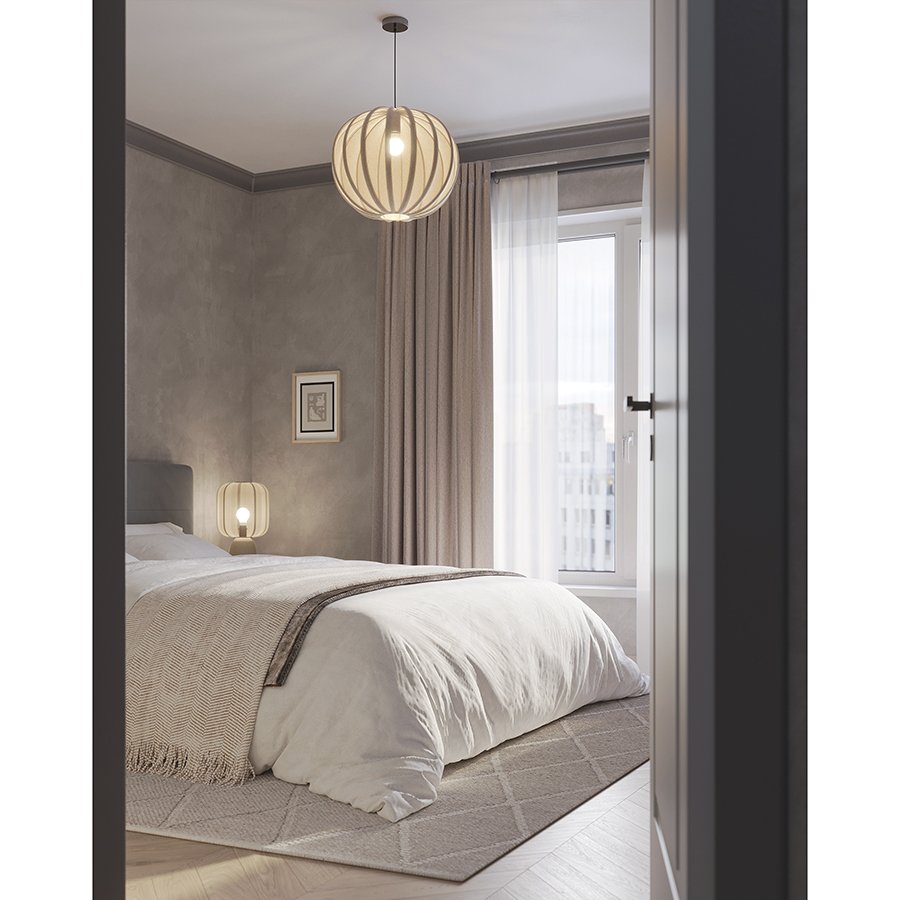 Лампа настольная texture rib, 27х39 см, бежевая фото 10