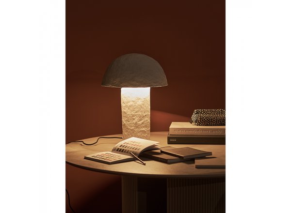 Лампа настольная texture sleek, D32x42 см, белая
