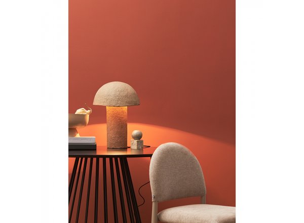 Лампа настольная texture sleek, D32х42 см, бежевая