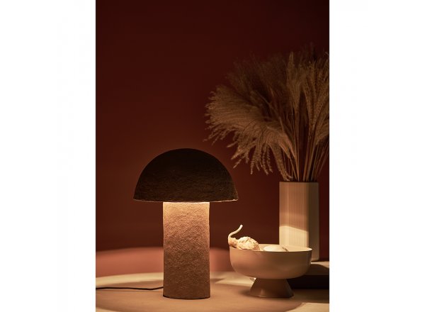 Лампа настольная texture sleek, D32х42 см, бежевая